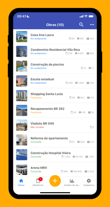 Diário de Obra - App obras