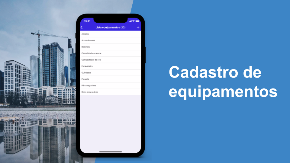 Cadastro de equipamentos